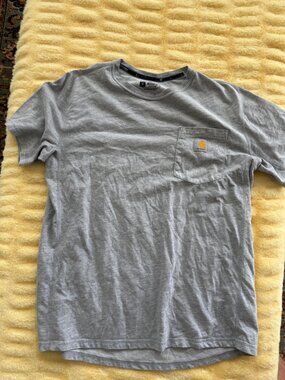 Carhartt Relaxed Fit Gray T Shirt Men’s Medium Pocket Logo Tee